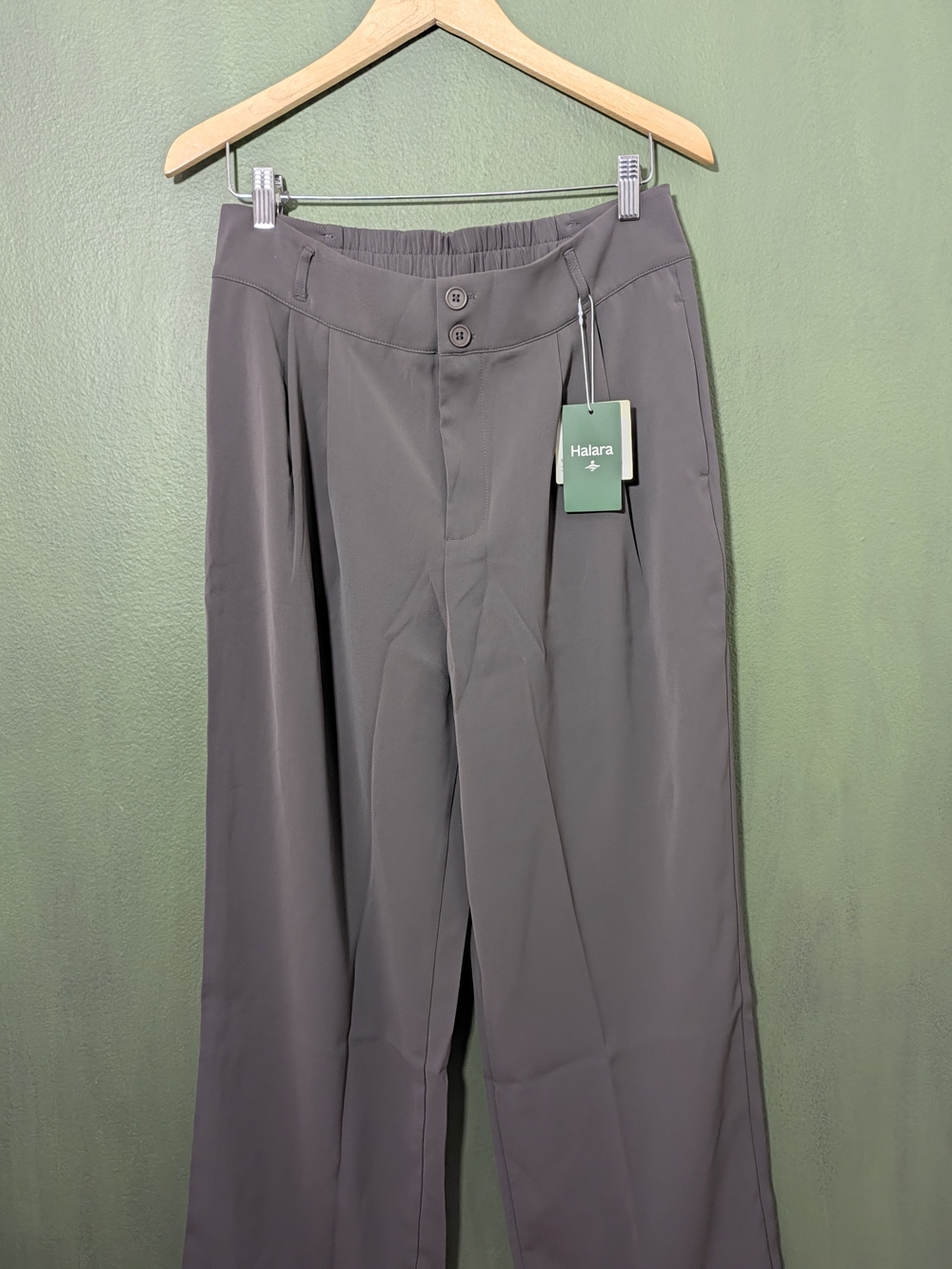 Halara Flex High Waisted Gray Tailored Pants